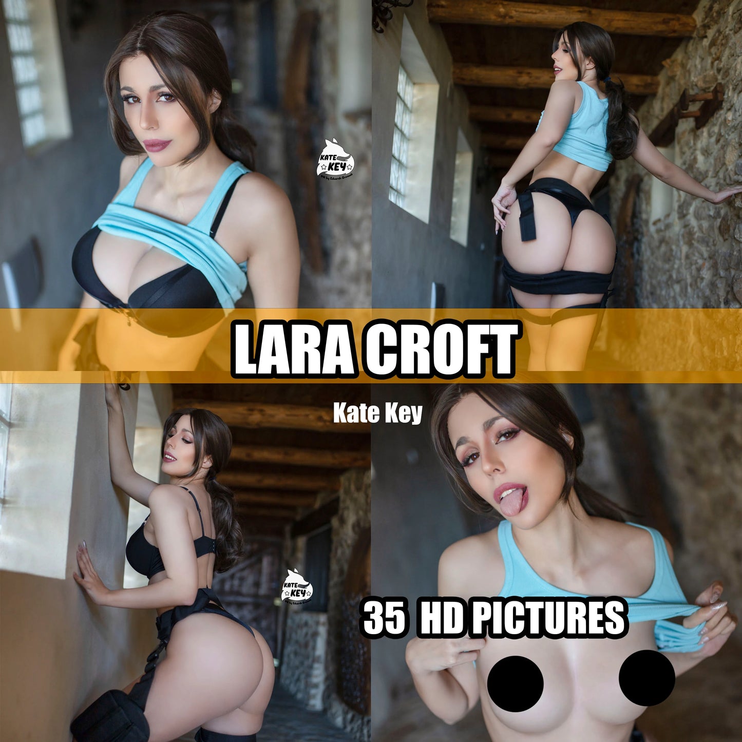 Lara Croft Cosplay HD Photoset - Digital Download - KatekeyCosplayShop