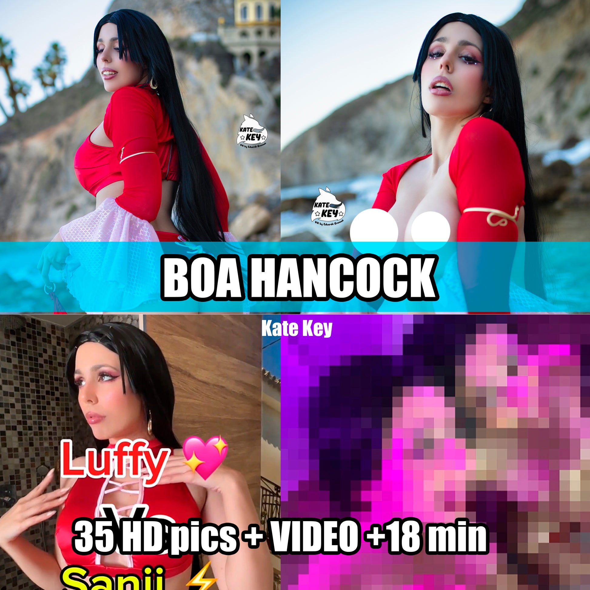 Boa Hancock HD Photoset + Video - Digital Download - KatekeyCosplayShop